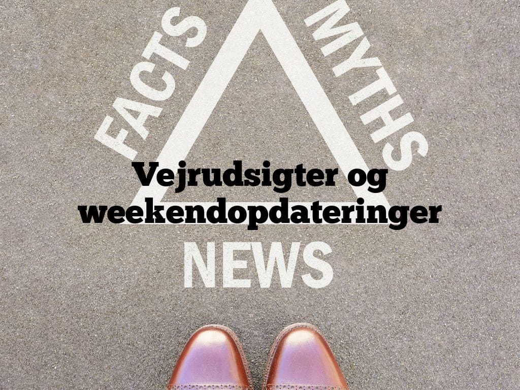 Vejrudsigter og weekendopdateringer